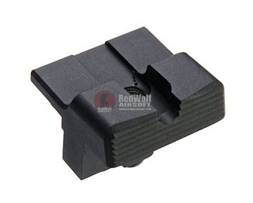 COWCOW Technology Aluminum CNC T1G Rear Sight for Tokyo Marui  Model 17 / 19 & WE G17 GBB - Silver