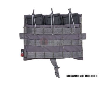 Crye Precision (By ZShot) AVS / JPC Molle Front Flap w/ Flat M4 Pouches (Grey)