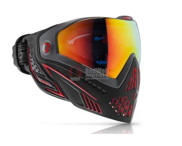 Dye Precision i5 Full Face Airsoft Mask Goggle System FIRE - Black / Red