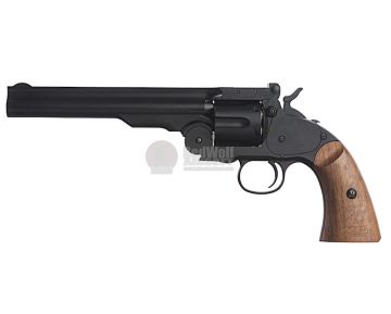 WinGun Break Top Major 3 1877 Airsoft Revolver CO2 793 (Brown Grip, 6mm Version) - Black