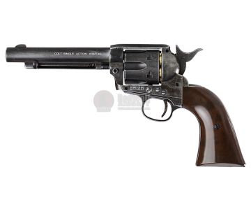 Umarex SAA .45 Co2 (GK Custom 6mm Version) Metal Revolver (Antique Black) (by WinGun)