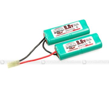 G&P 9.6V 2200mah Battery (NiCD) - V-Type for Modified Foregrip MP5 SD / M4A1/ ICS PEQ / M733 / GR300 