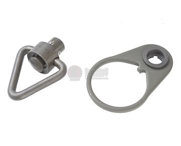 ARES End Plate Quick Detach Sling Mount with Sling Swivel for M4 Buttstocks