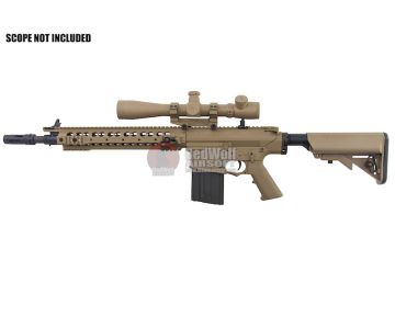 ARES SR25-M110K Airsoft AEG Sniper - Tan (Licensed by Knight's)