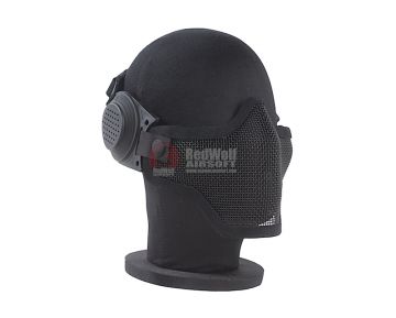 TMC Mesh Airsoft Mask with Ear Cover - Black