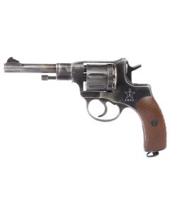 WinGun Airsoft Revolver CO2 721 Nagant M1895 (4 inch, Brown Grip, 6mm Version) - Weathered 0