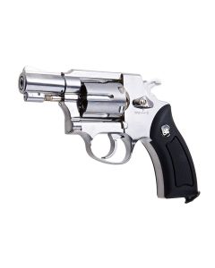 WinGun Airsoft Revolver CO2 733 (2 inch, Black Grip, 6mm Version) - Silver 0