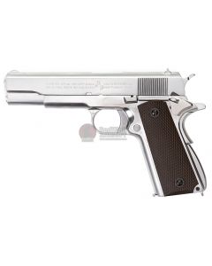 Cybergun Colt 1911 GBB Airsoft Pistol - Silver (by WE)