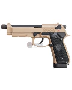 KJ Works M9A1 Full Metal CO2 GBB Airsoft Pistol  (Threaded Barrel Version) - TAN 1