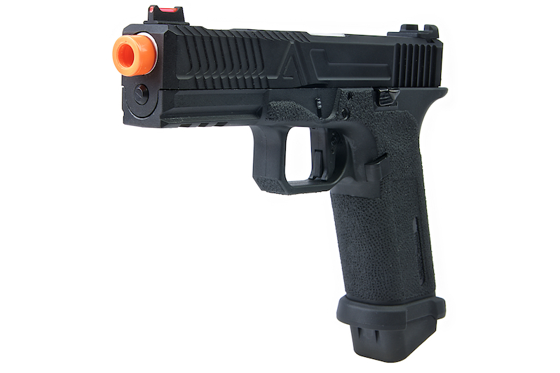 Airsoft guns in the USA are required by Federal Law to have a blaze orange tip.